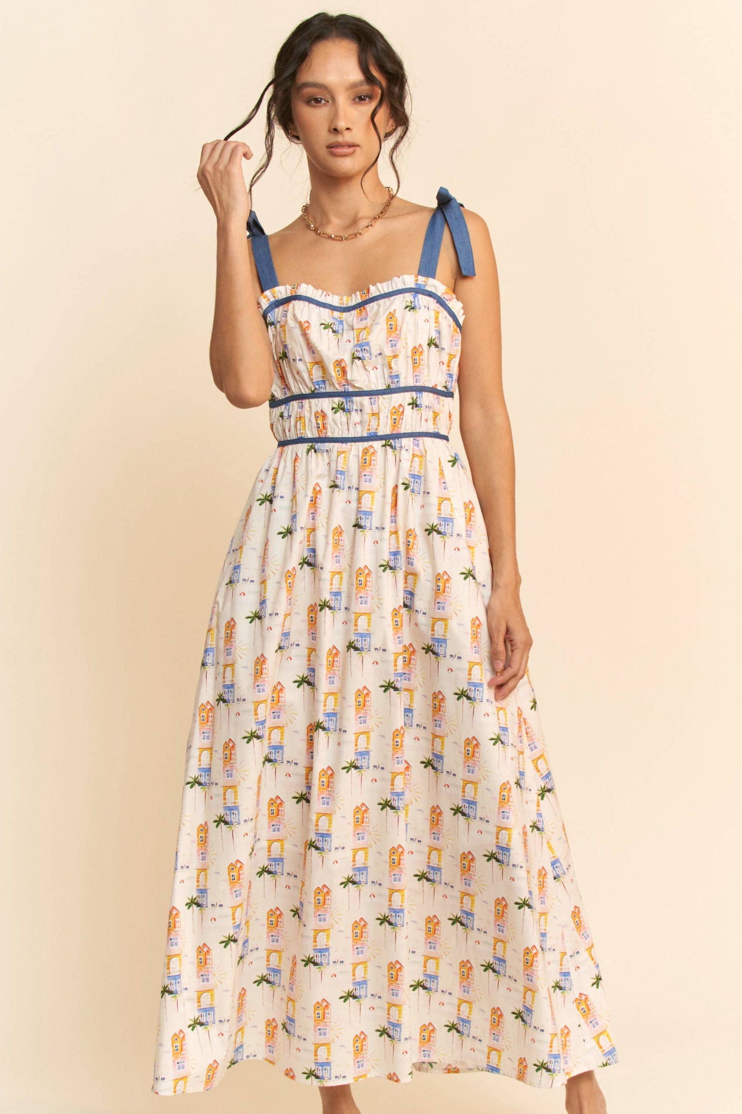 Davi Ribbon Maxi Dress