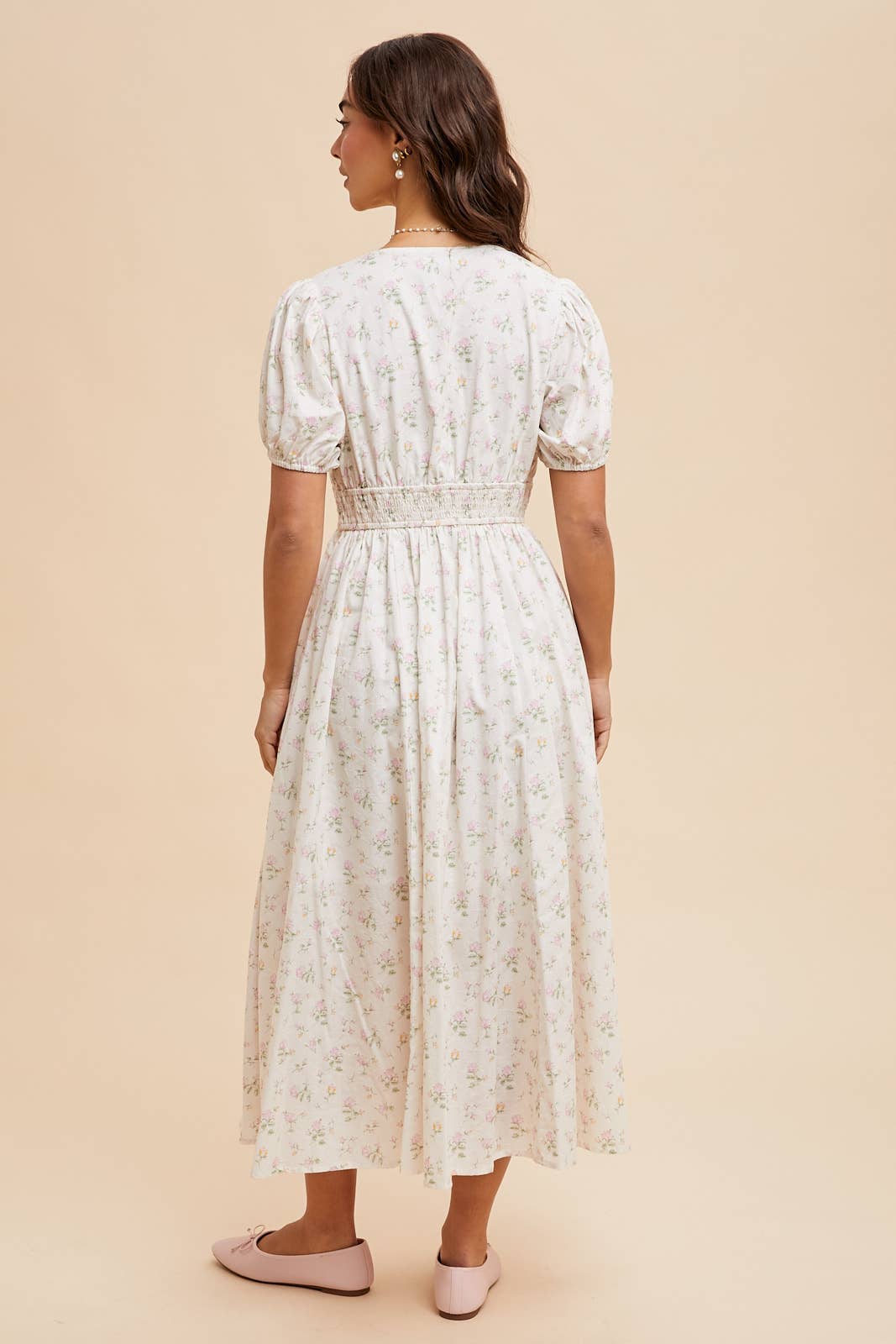 Davie Floral Cotton Button Down Dress