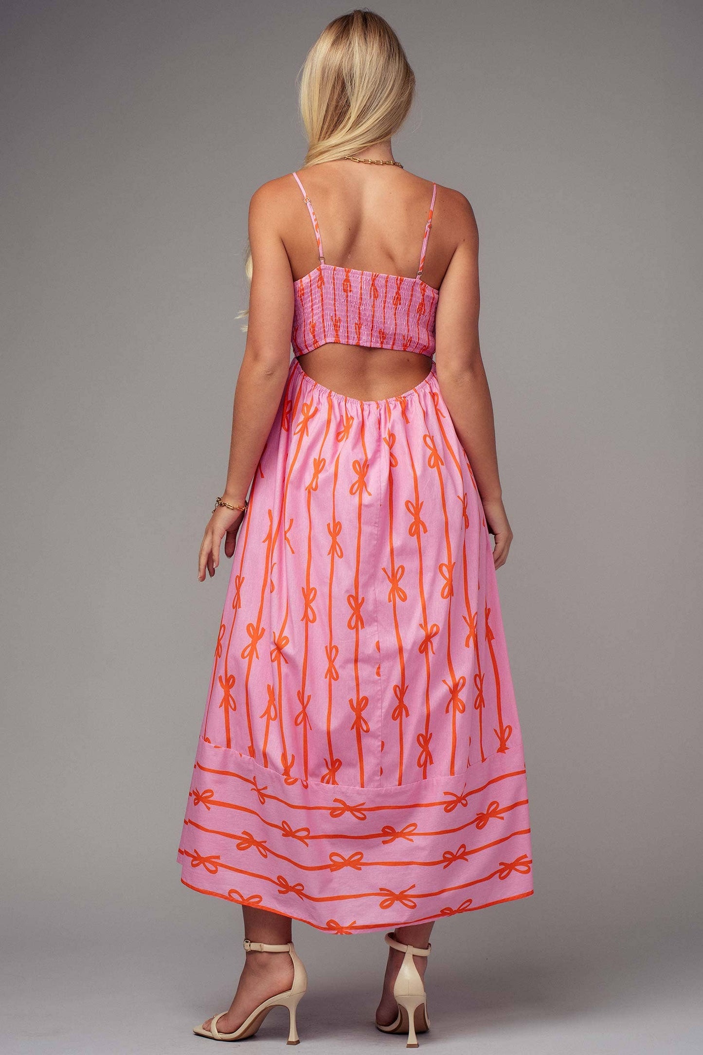 Dana Sweet Ribbon Stripe Maxi Dress