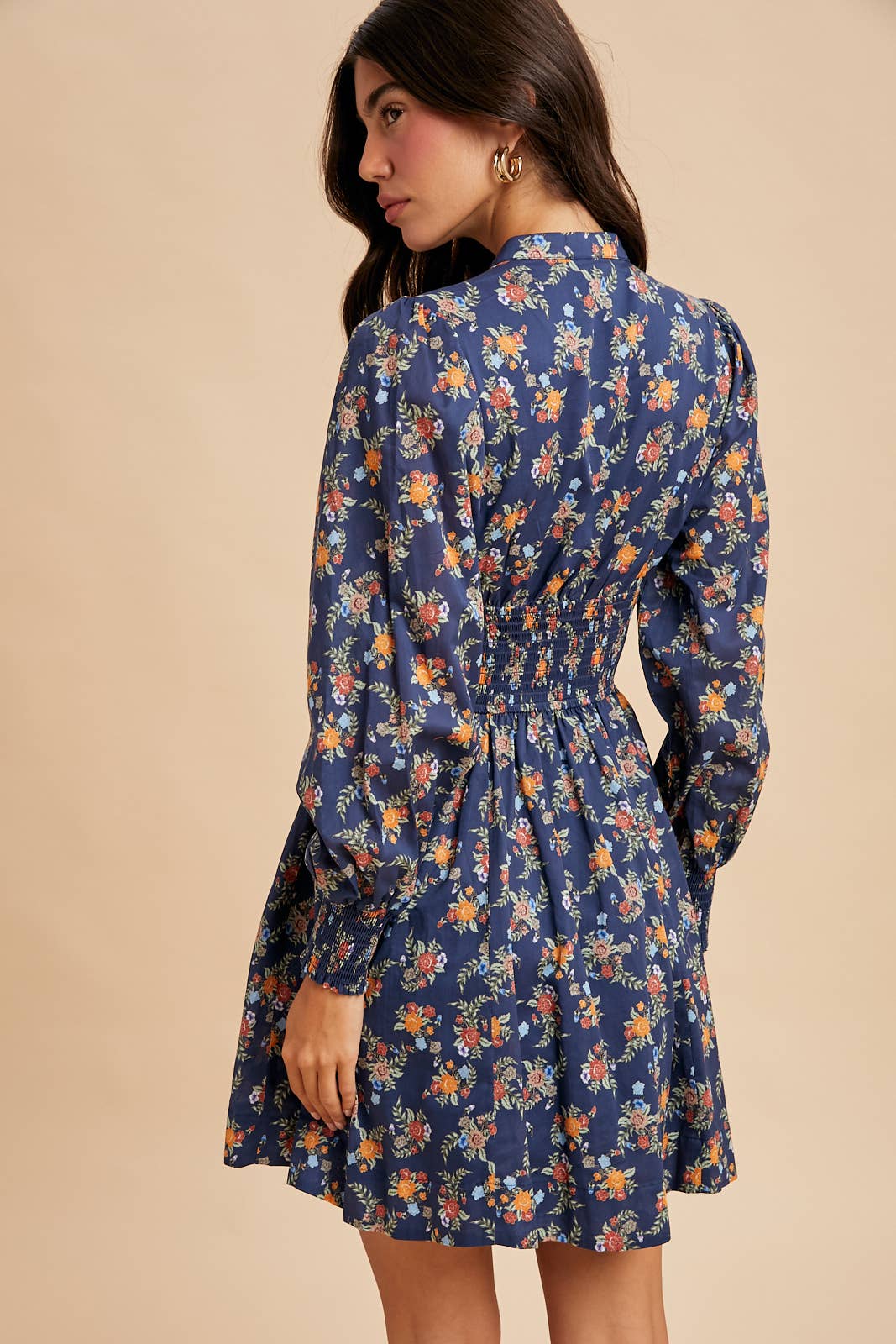 Delilah Zippered Floral Mini Dress