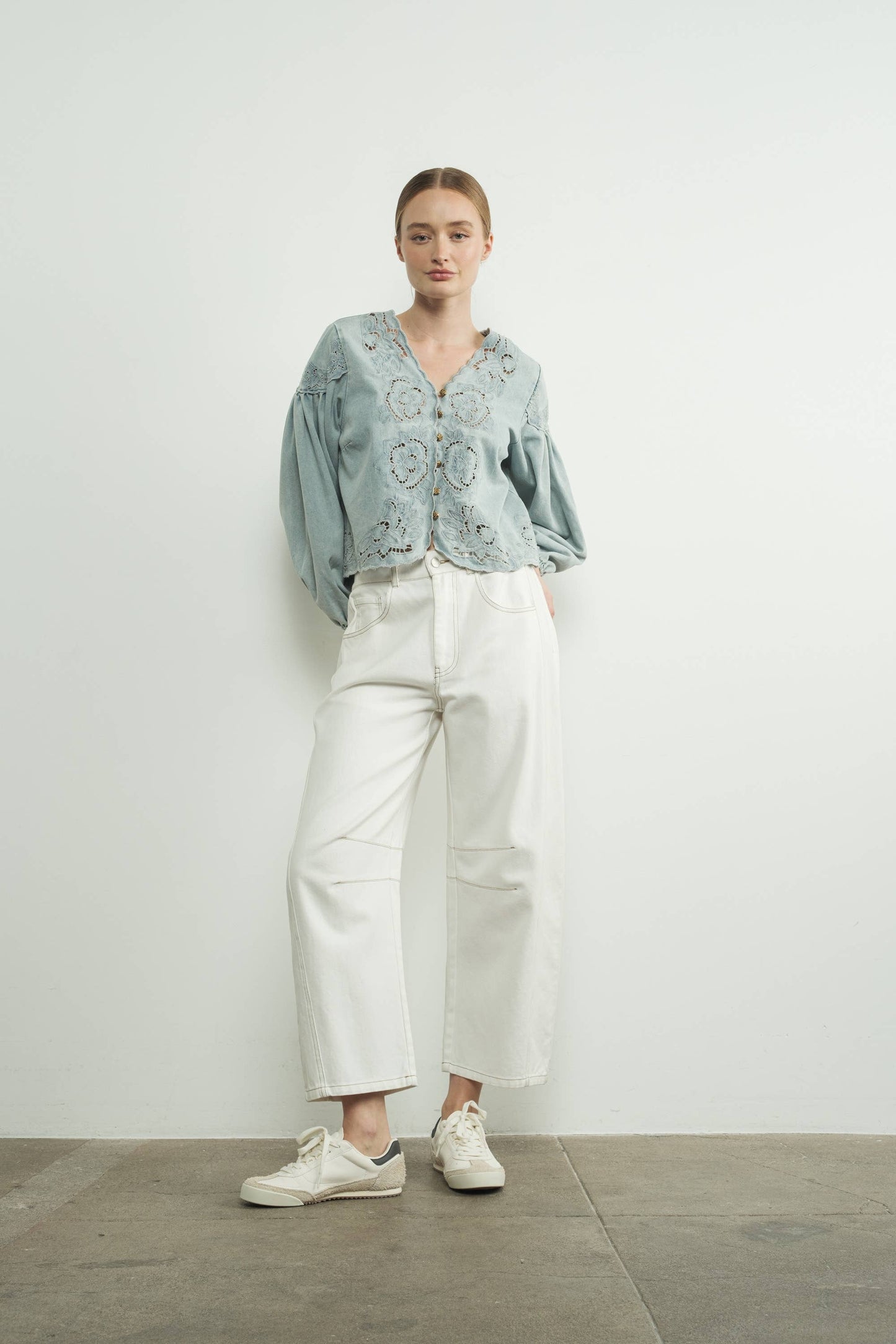 Evangeline Denim Top