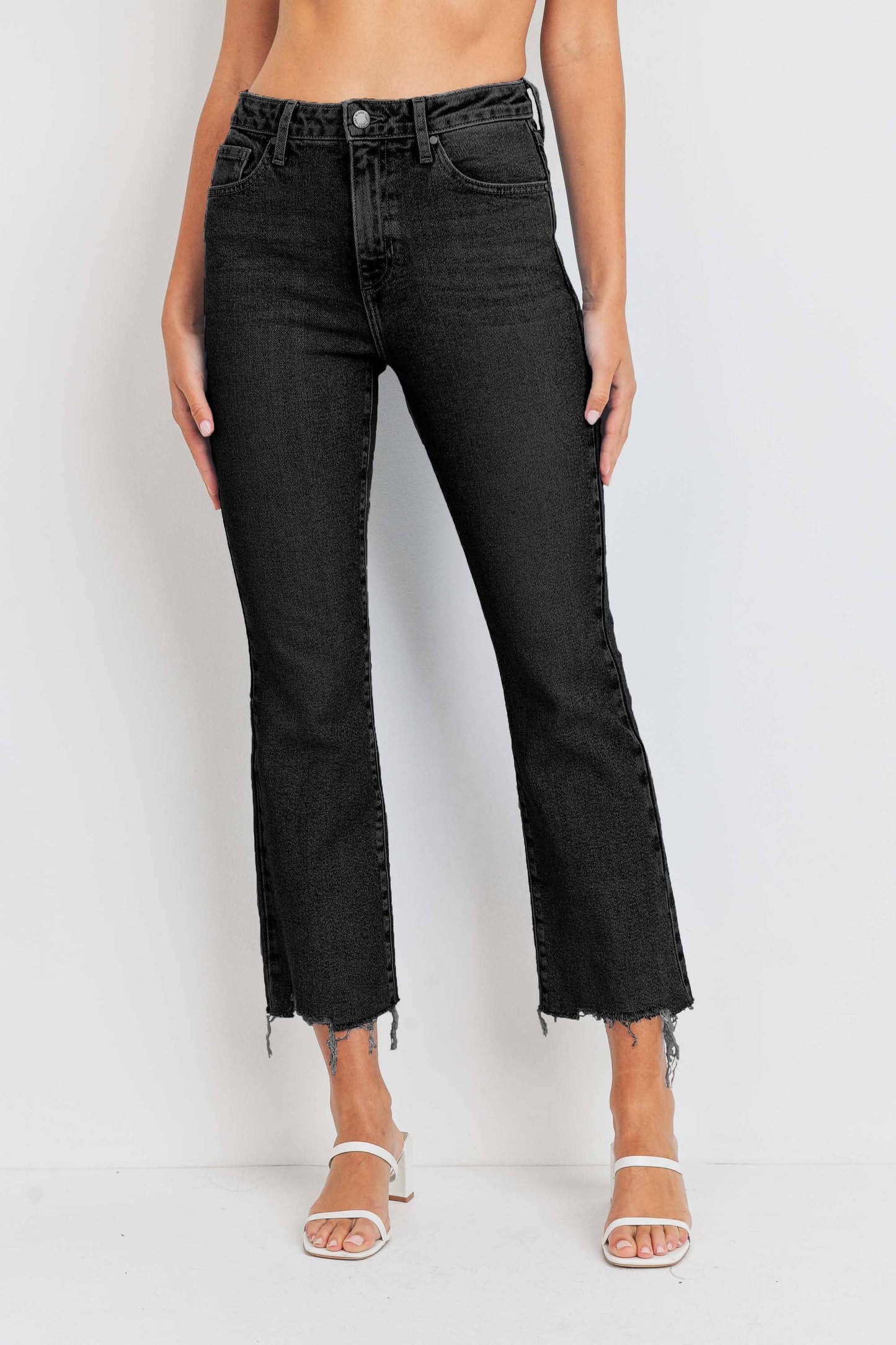 BP420J - WBLK - Vintage Cropped Flare