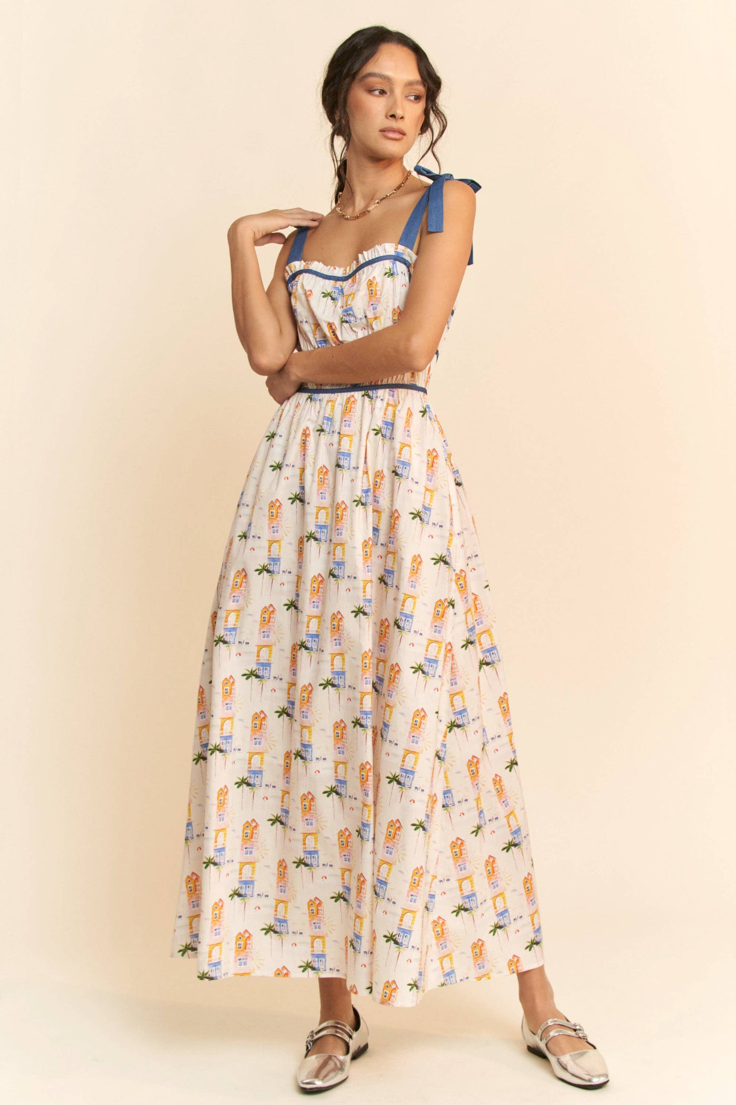 Davi Ribbon Maxi Dress