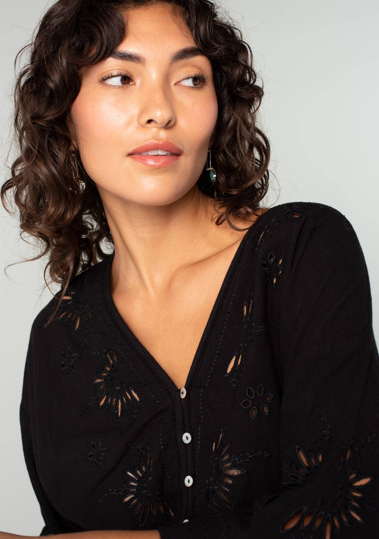 Evan Eyelet Embroidered Blouse