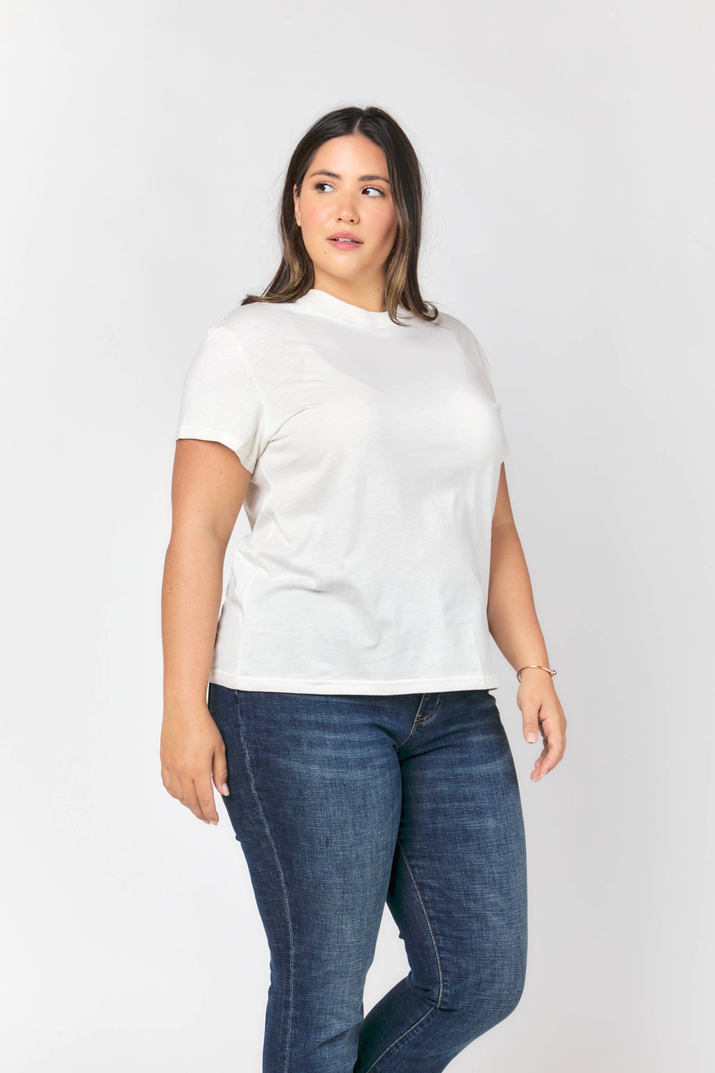 Arden Cotton Tee, White