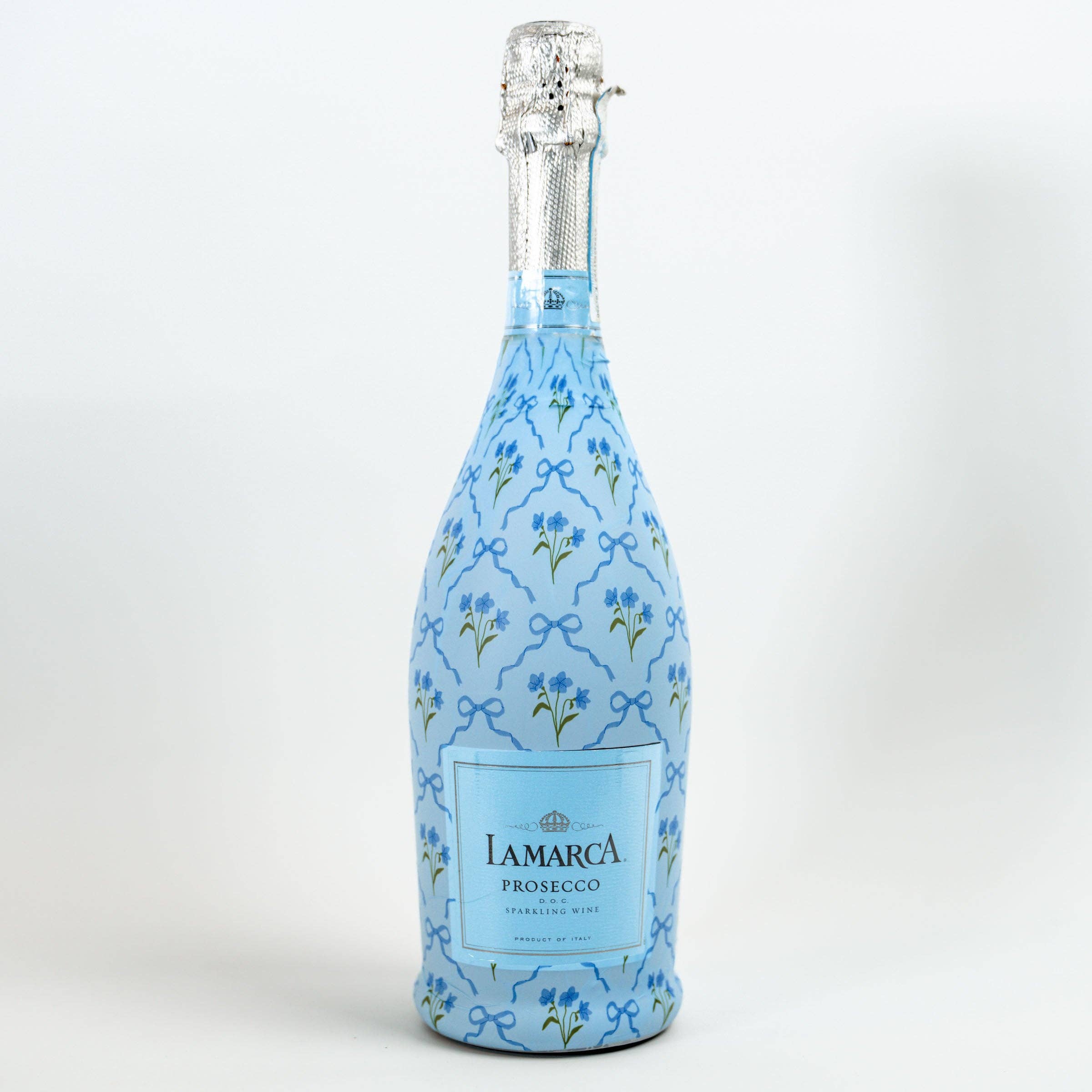 Beau Bottle Blue Bows and Blossoms - Prosecco Collection