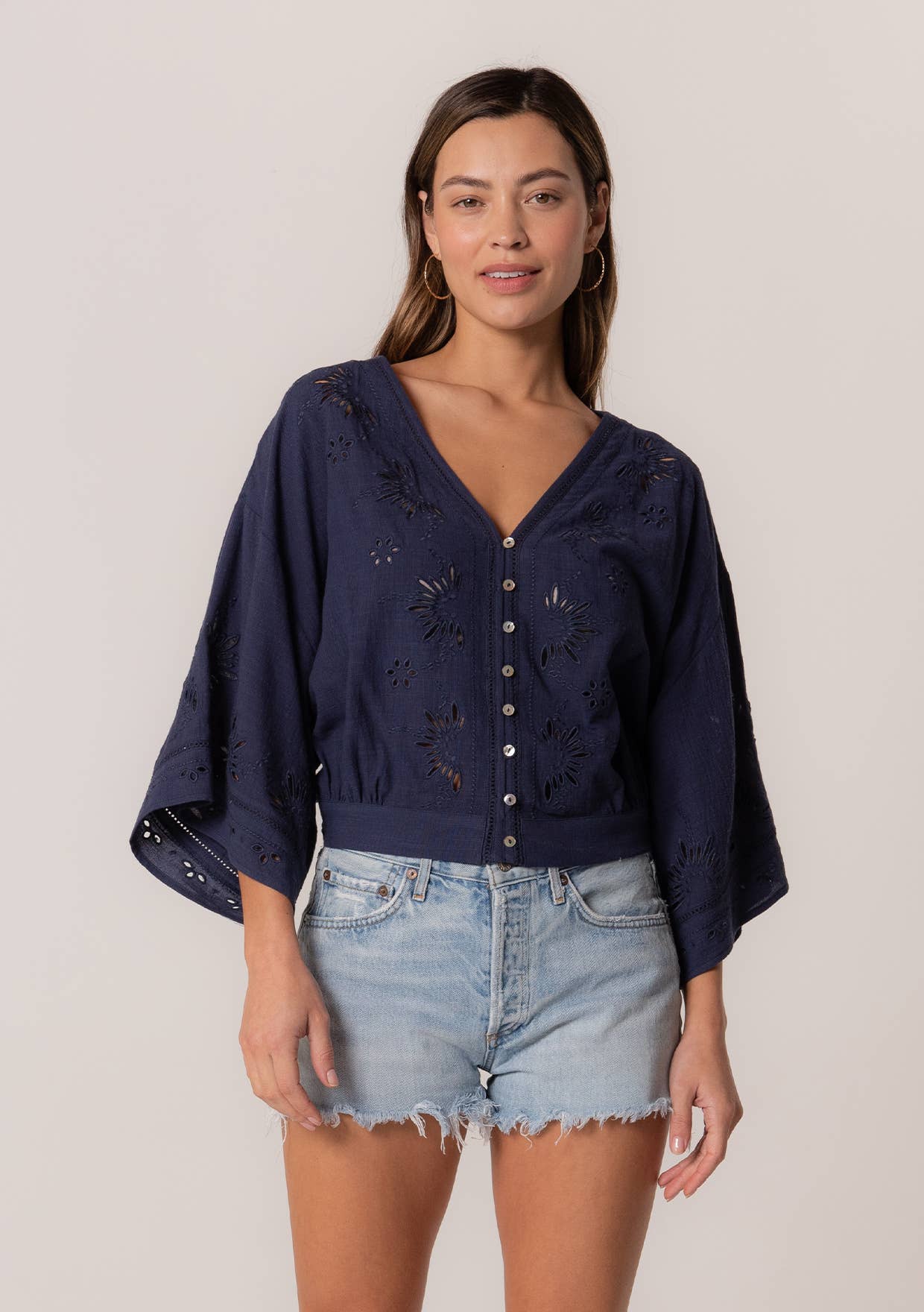Evan Eyelet Embroidered Blouse