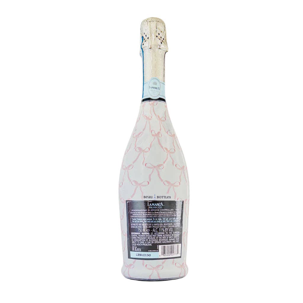 Beau Bottles Grandmillenial Pink Bows- Prosecco Collection