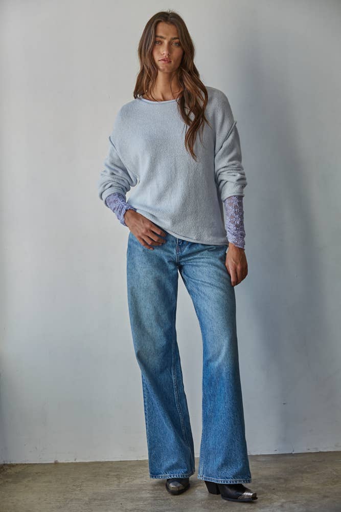 Ester knit Sweater Cotton Polyester Pullover