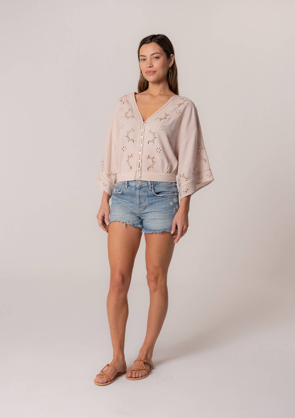 Evan Eyelet Embroidered Blouse