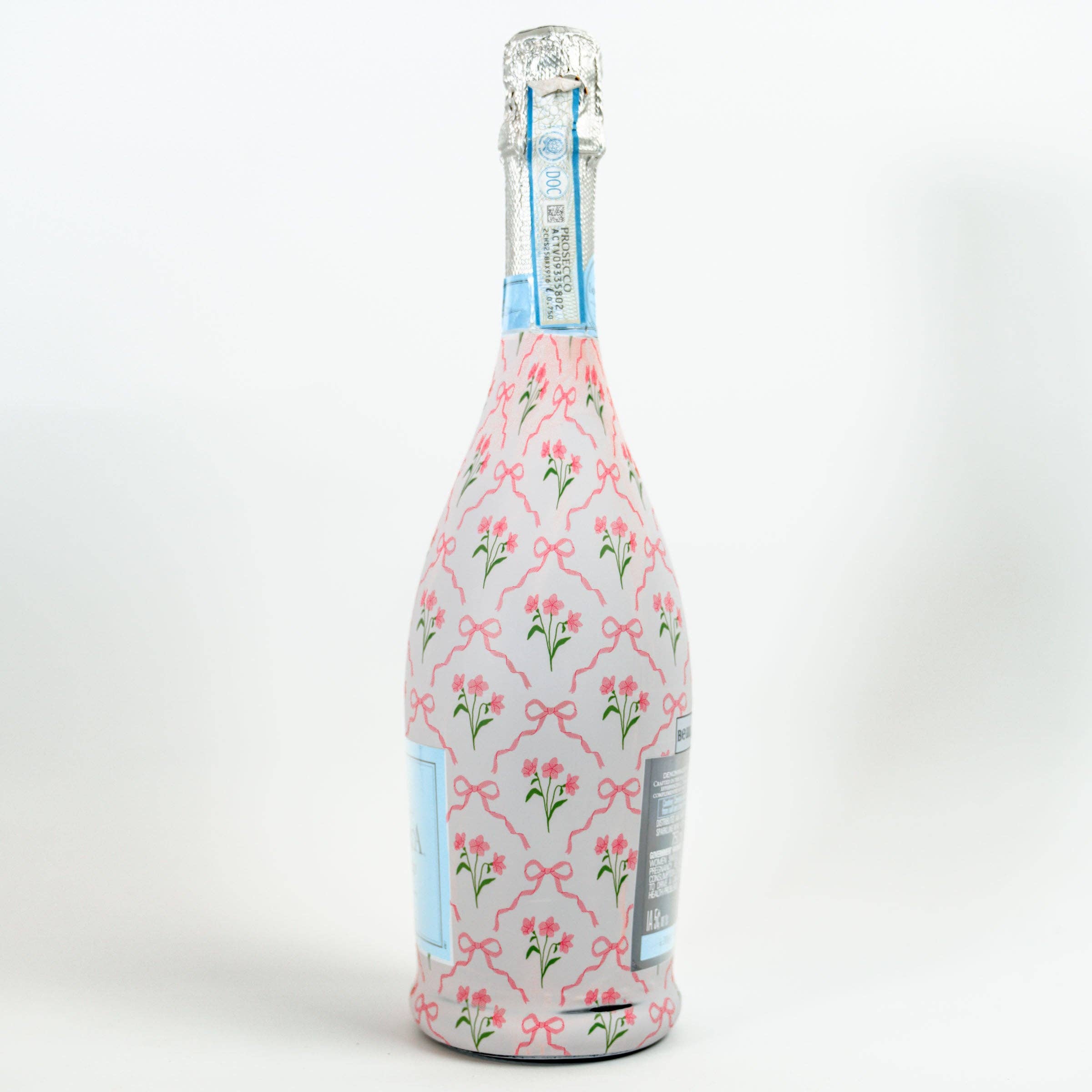 Beau Bottle Pink Bows and Blossoms - Prosecco Collection