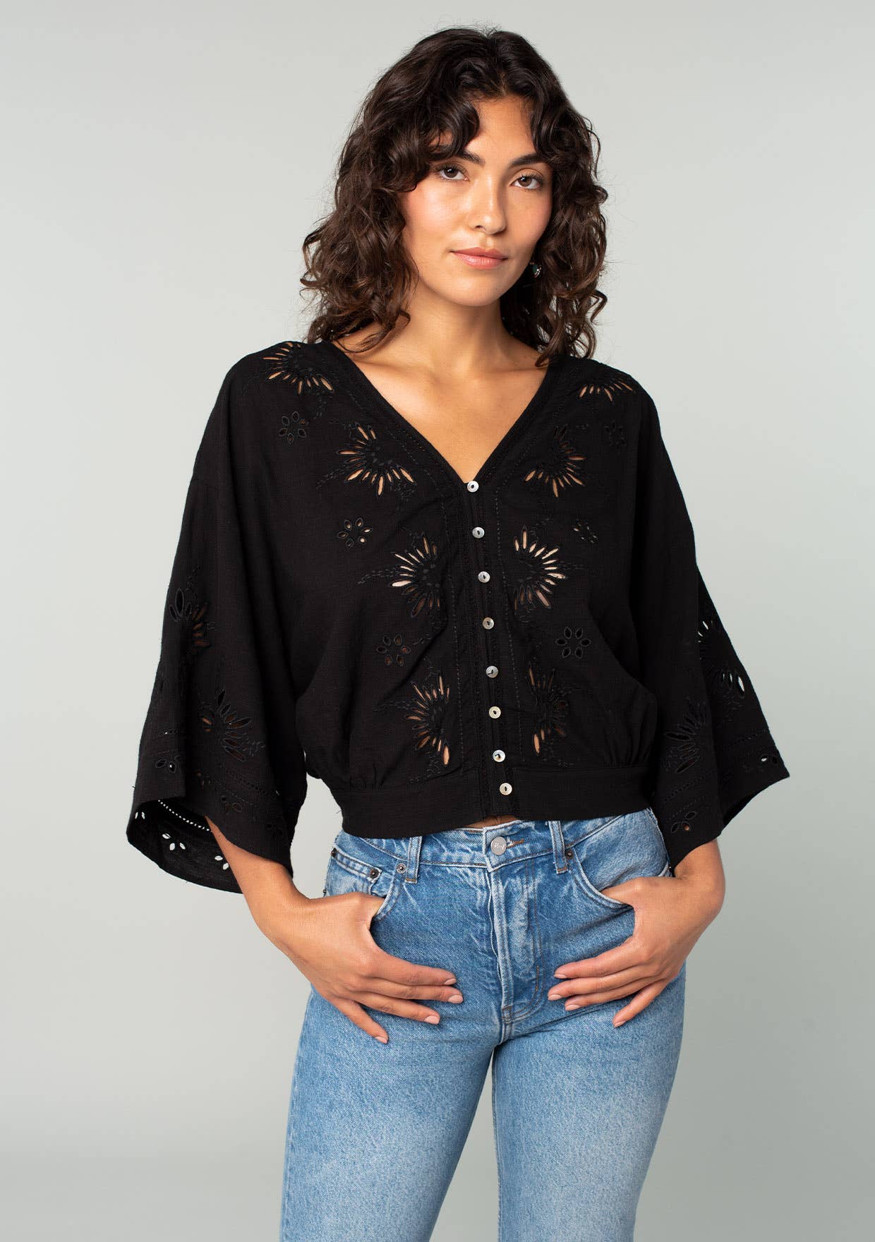 Evan Eyelet Embroidered Blouse