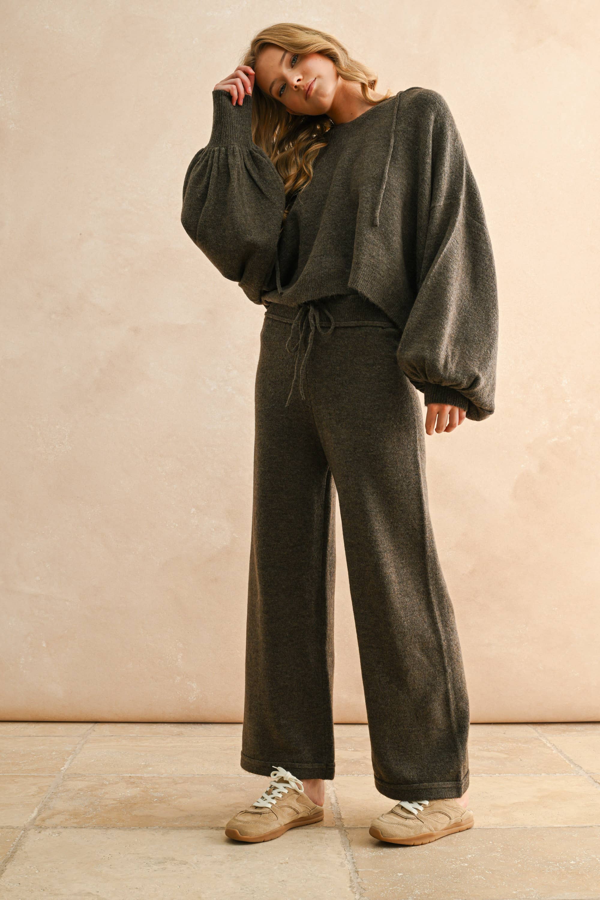 MMT525   HODDIE PULLOVER SWEATER TOP