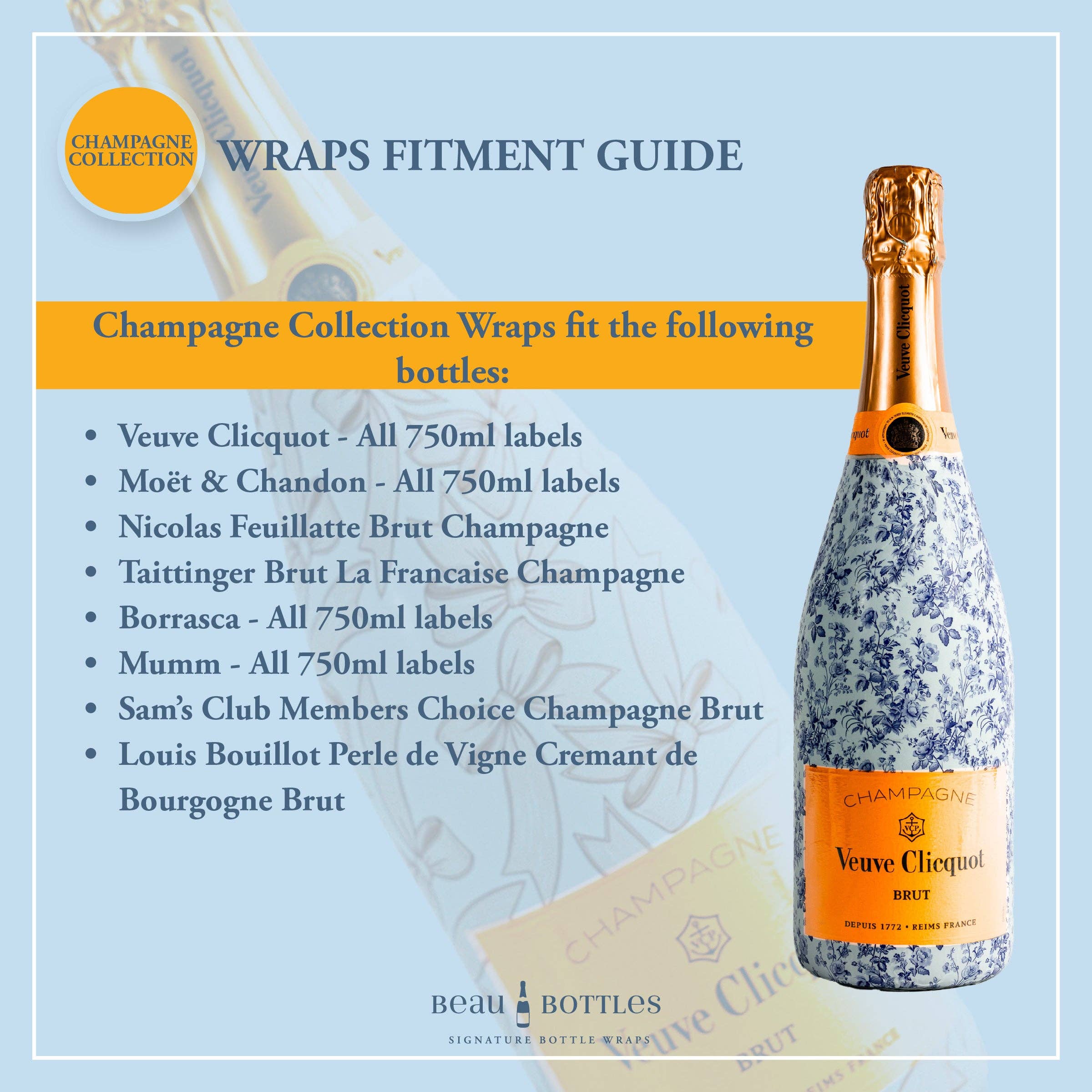 Beau Bottles Tan Leopard- Champagne Collection