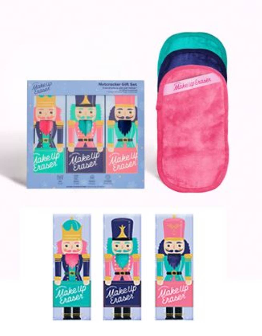 Nutcracker 3pc Mini PRO MakeUp Eraser's| Holiday Value Set