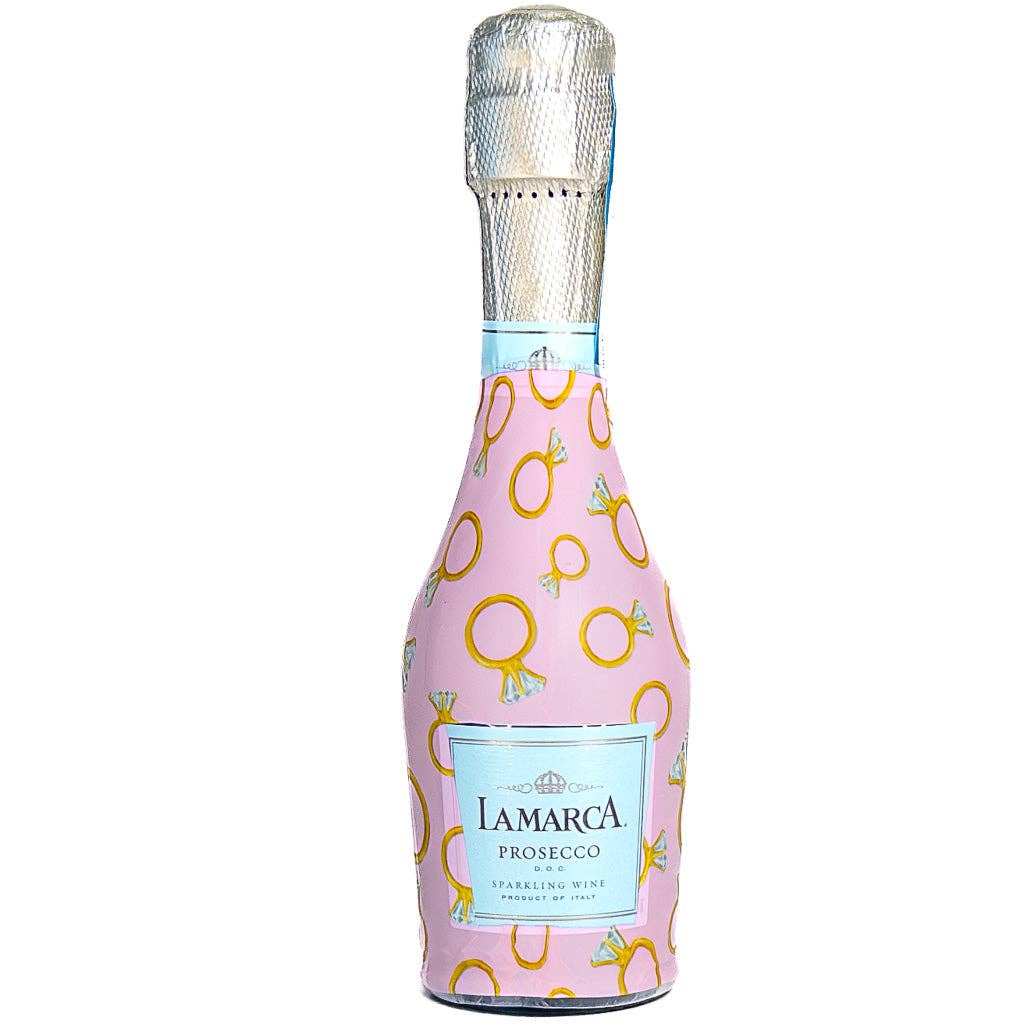 Beau Bottles Pink Engagement Ring - MINI Prosecco Collection - Six Pack