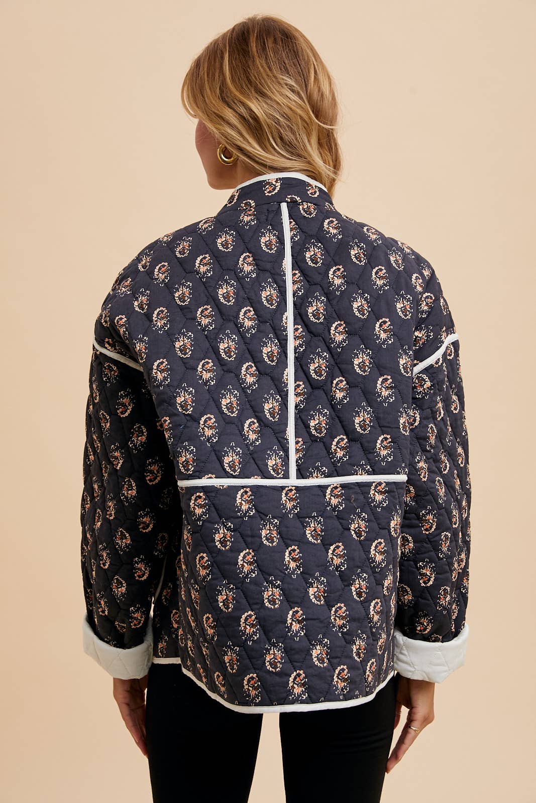 FLORAL QUILTED PUFFER JACKET