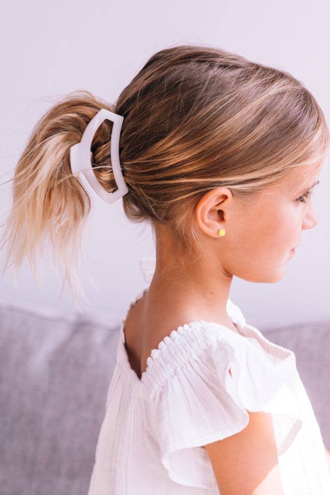 Open Hair Clip | Medium | Coconut White