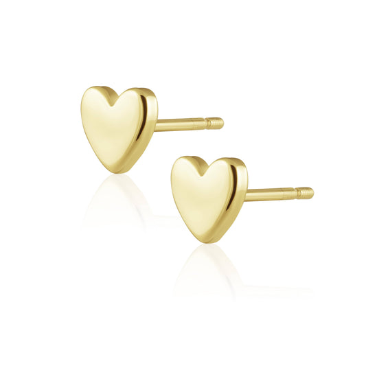 Solid Heart Studs