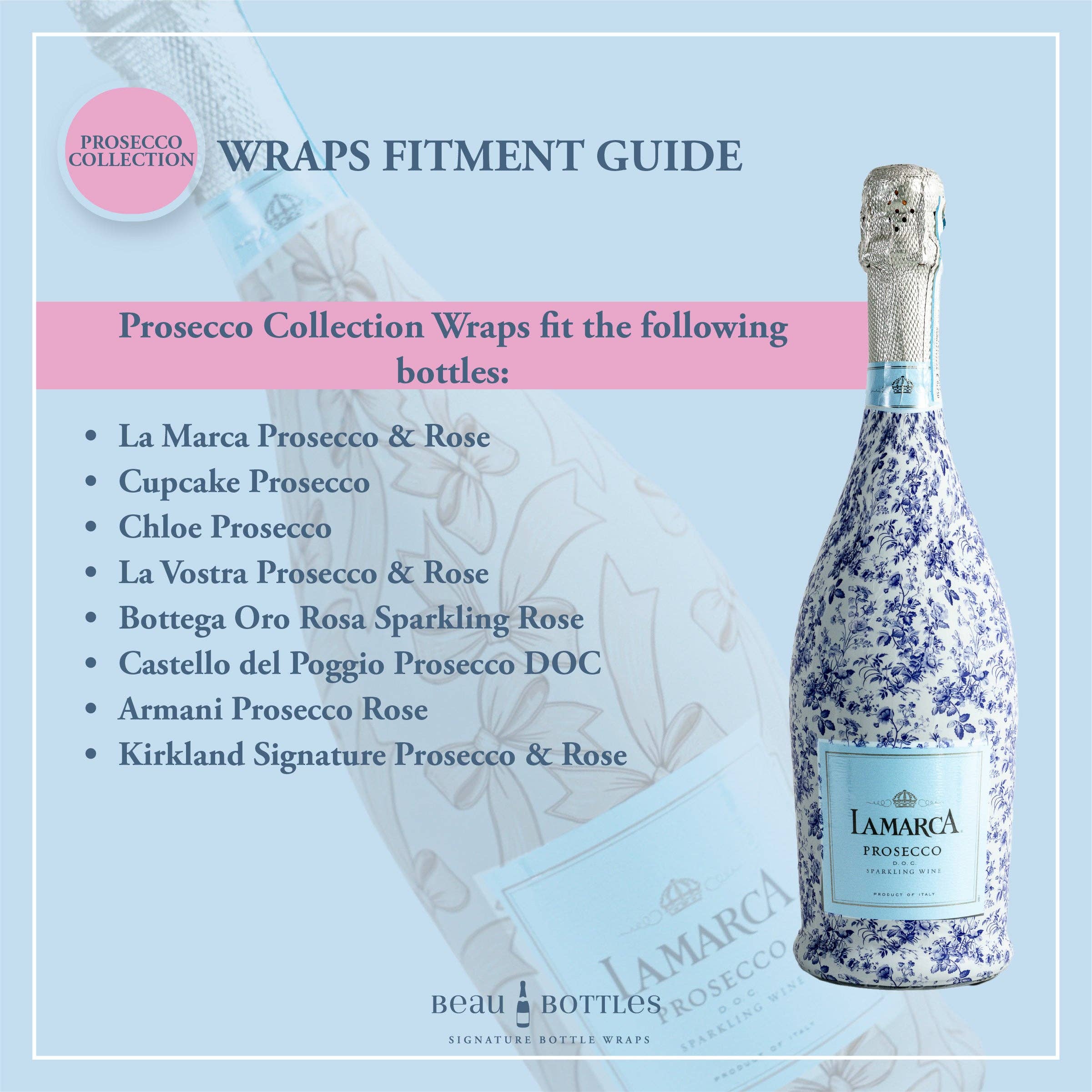 Beau Bottles Wedding Romance - Prosecco Collection