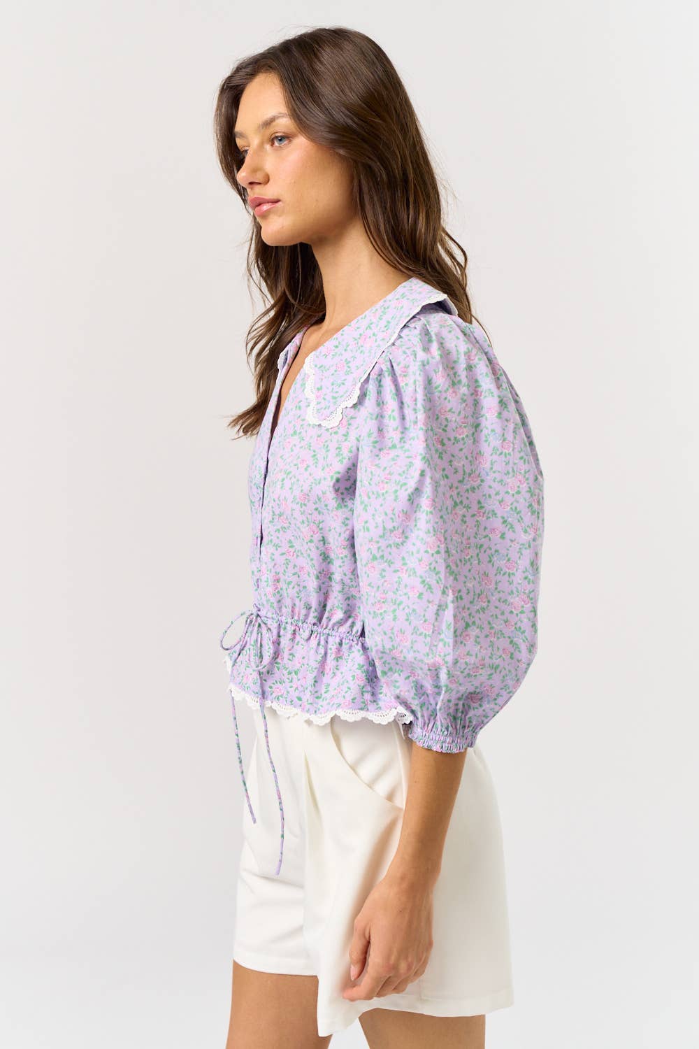 Eve Pretty In Purple Floral Print Top