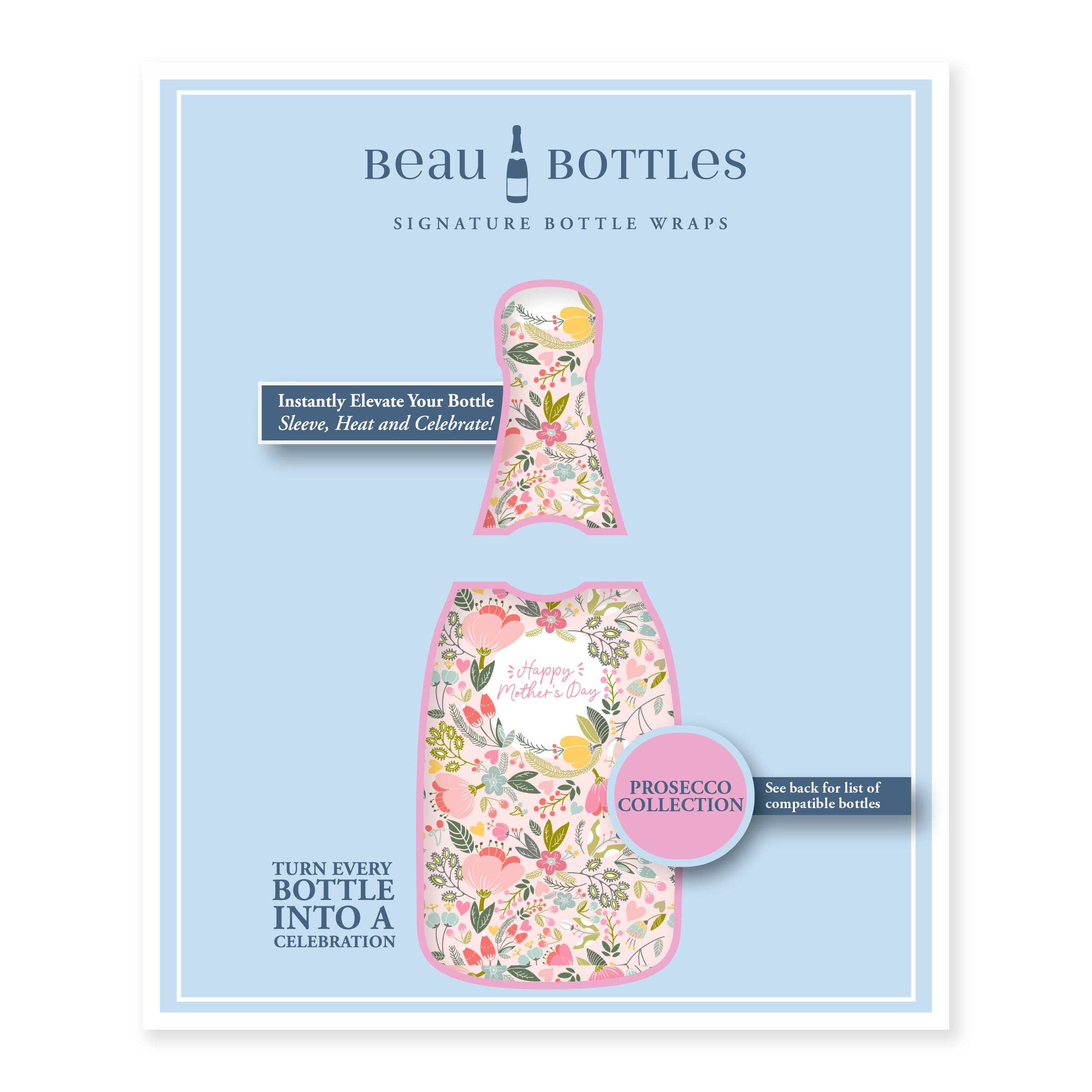 Beau Bottle Mother's Day Meadows- Prosecco Collection