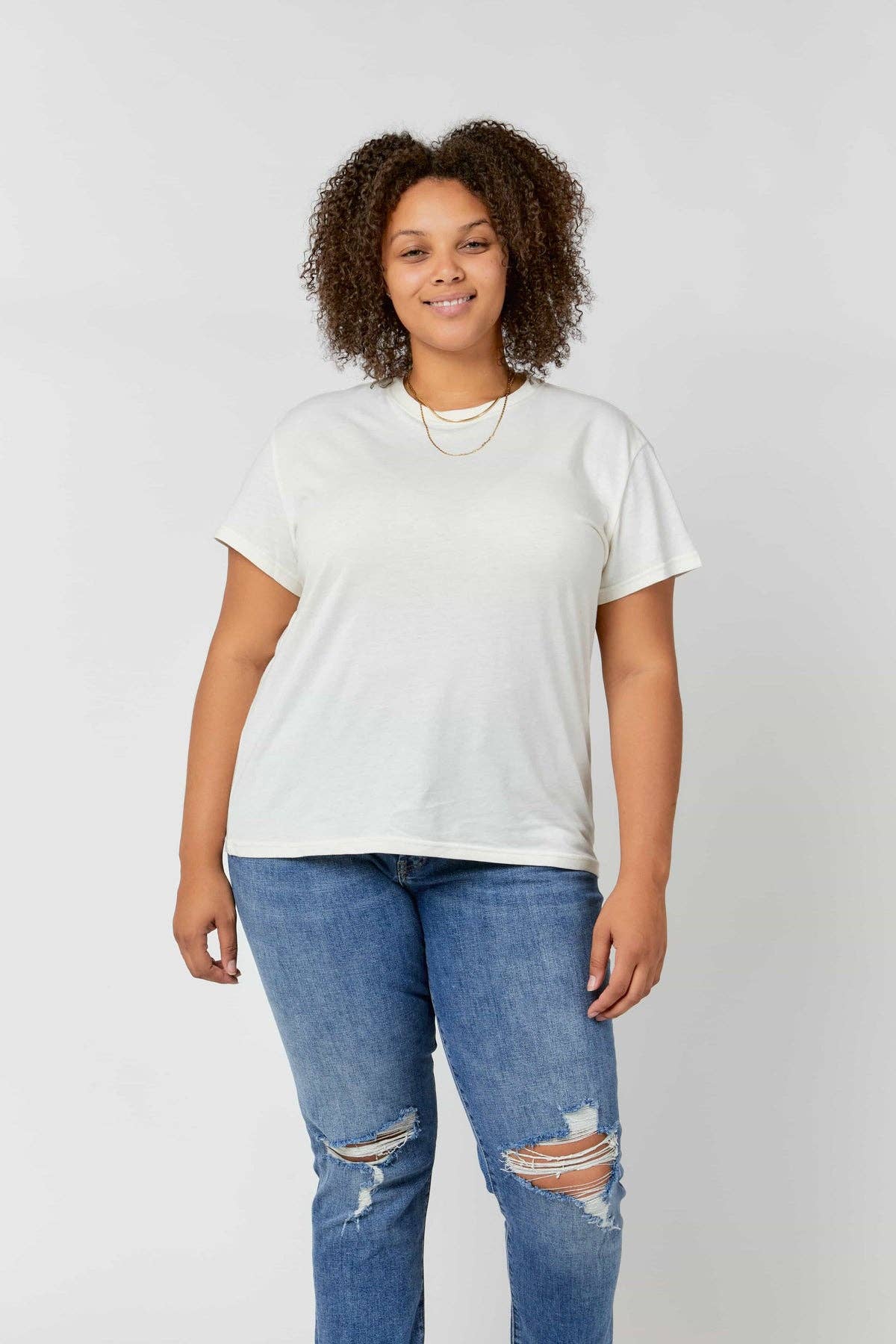 Arden Cotton Tee, White