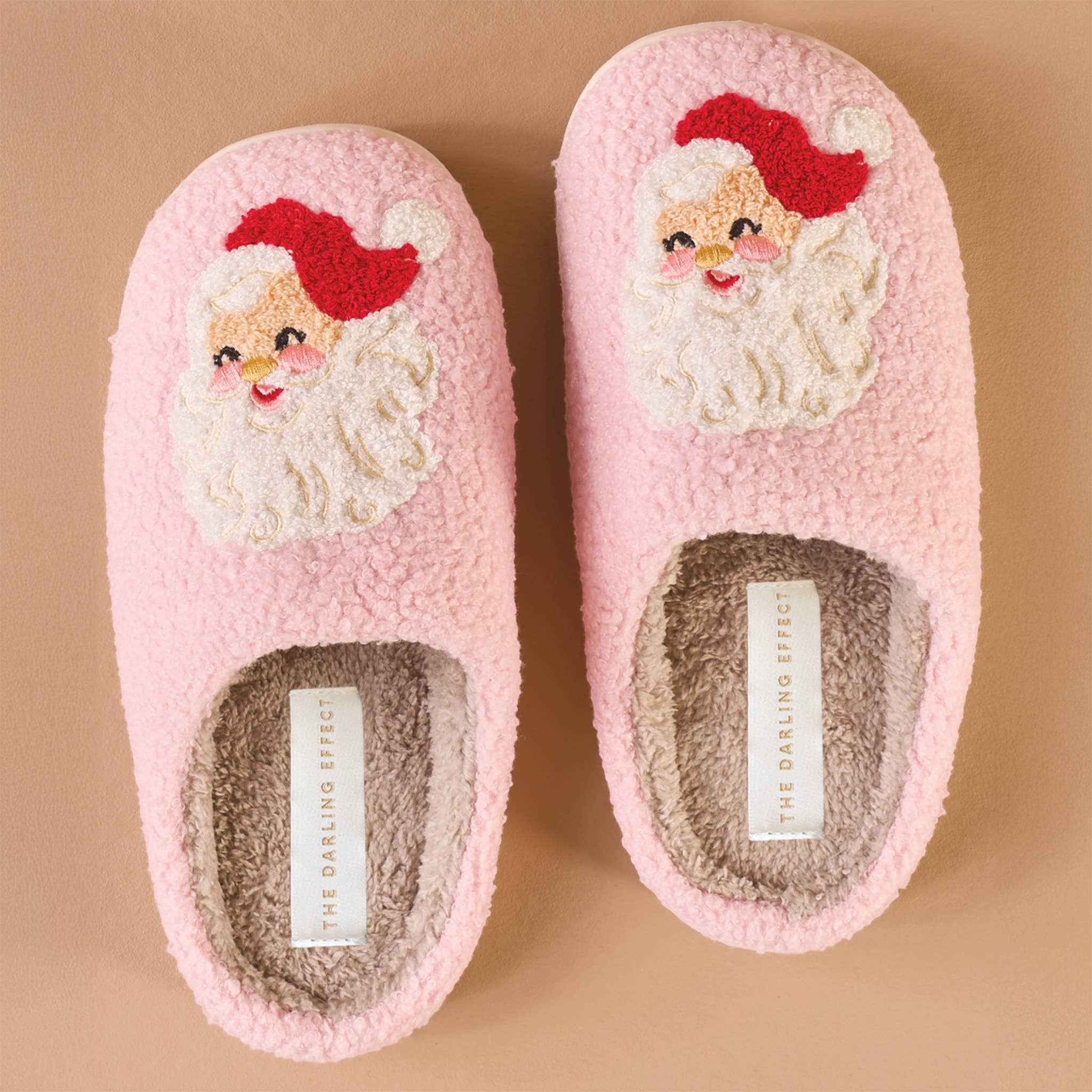Fuzzy Slippers-Santa S/M