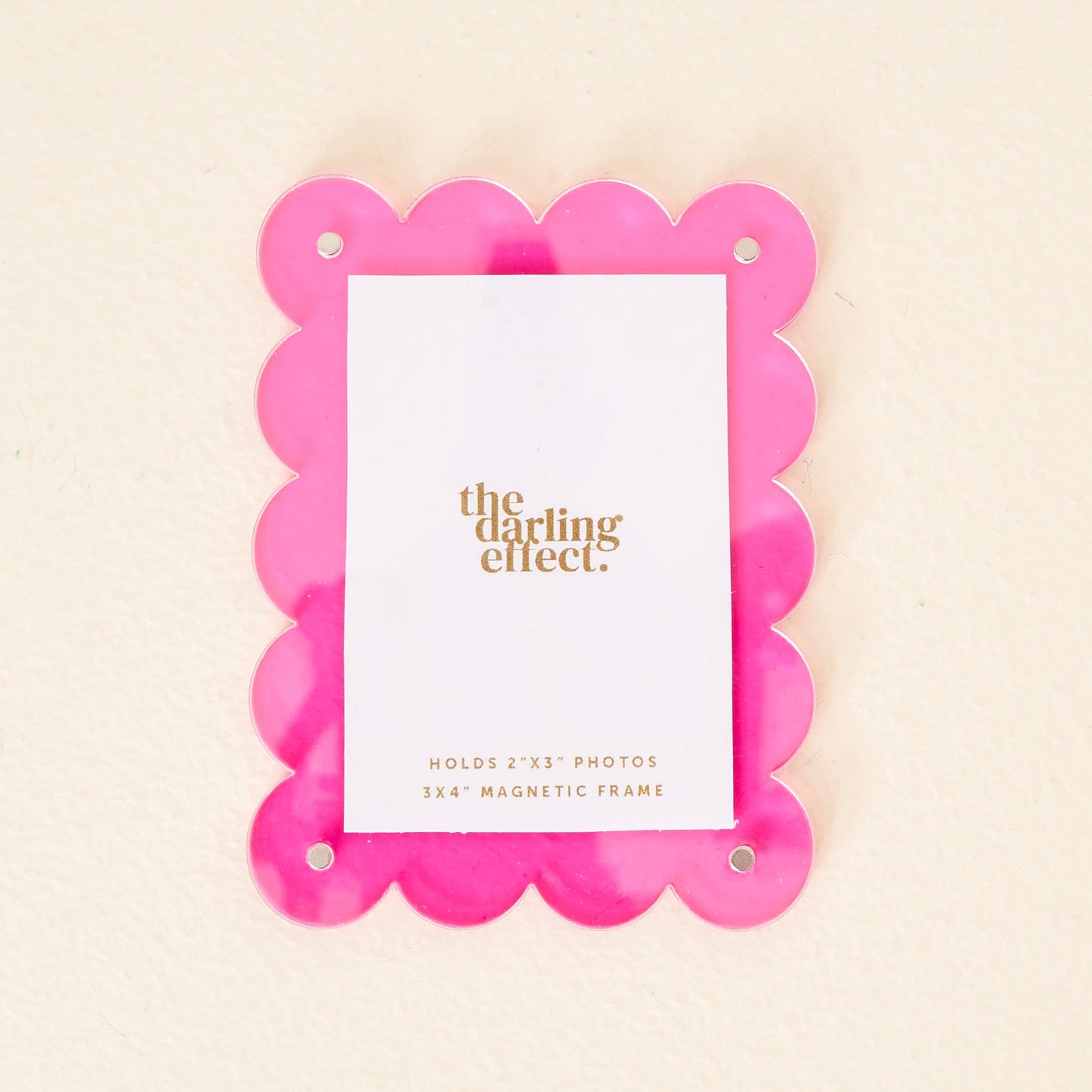 Mini Acrylic Picture Frame Magnet-Hot Pink