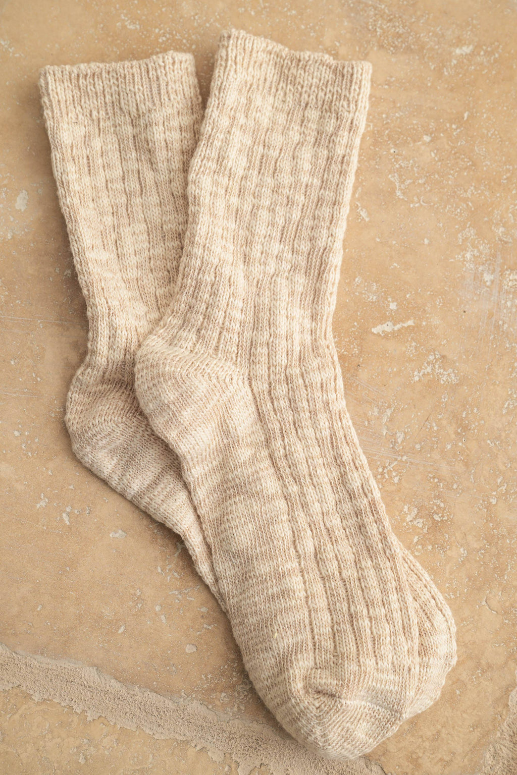 Oatmeal Crew Socks