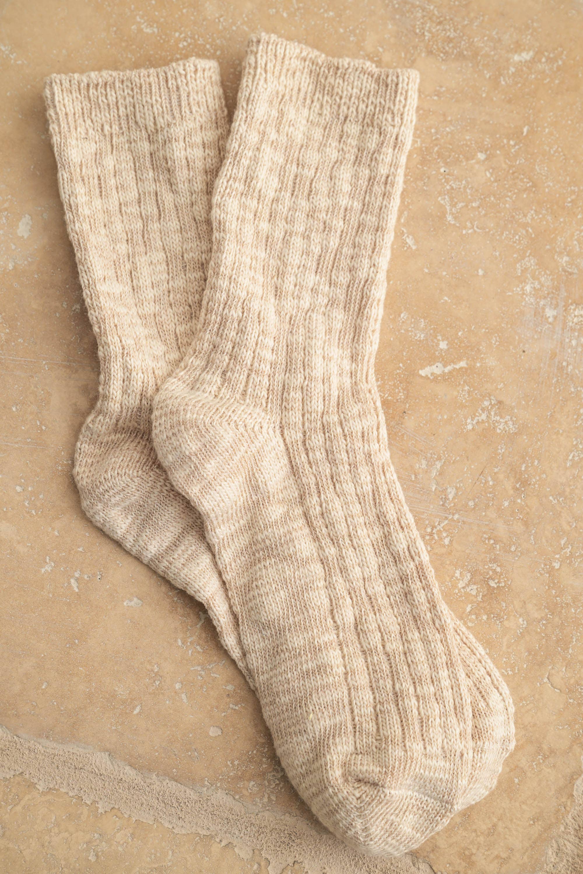 Oatmeal Crew Socks