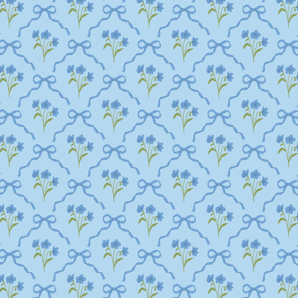 Beau Bottle Blue Bows and Blossoms - Prosecco Collection