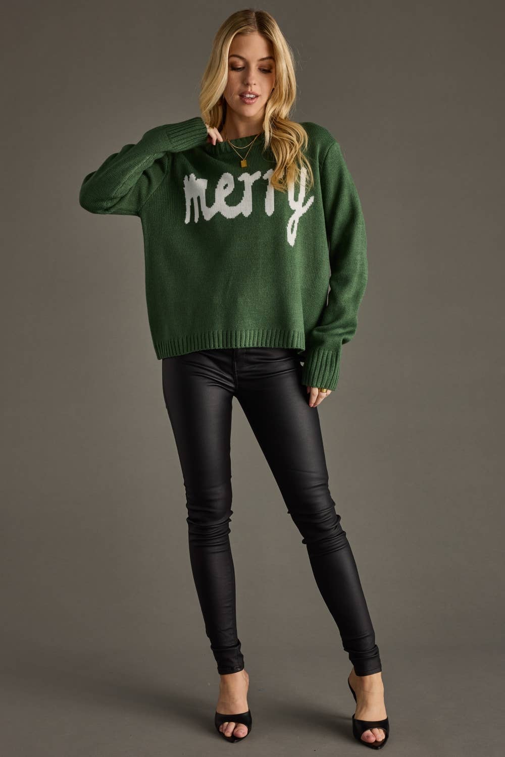 Hunter Green Merry Sweater