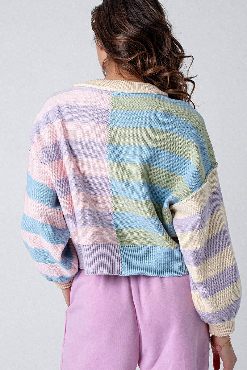 Chic Colorbloack Crewneck