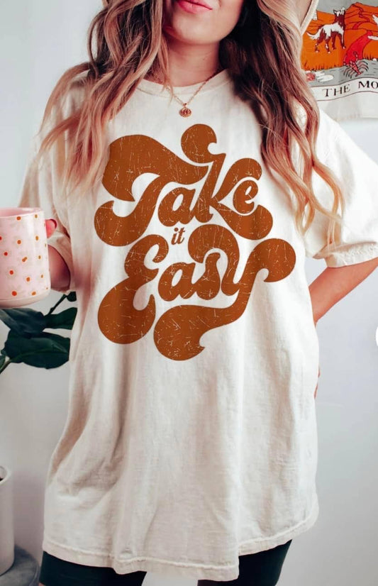 Take It Easy | Comfort Colors Oversized T-shirt