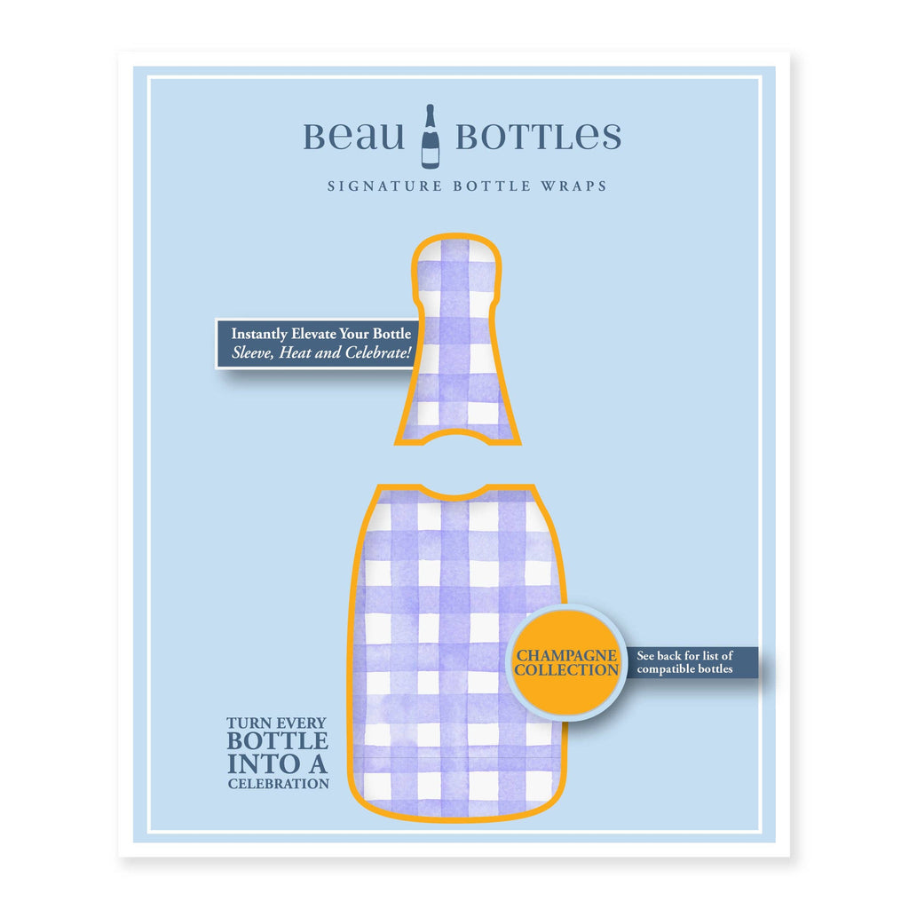 Beau Bottles Lavender Haze Picnic Gingham- Champagne Collection
