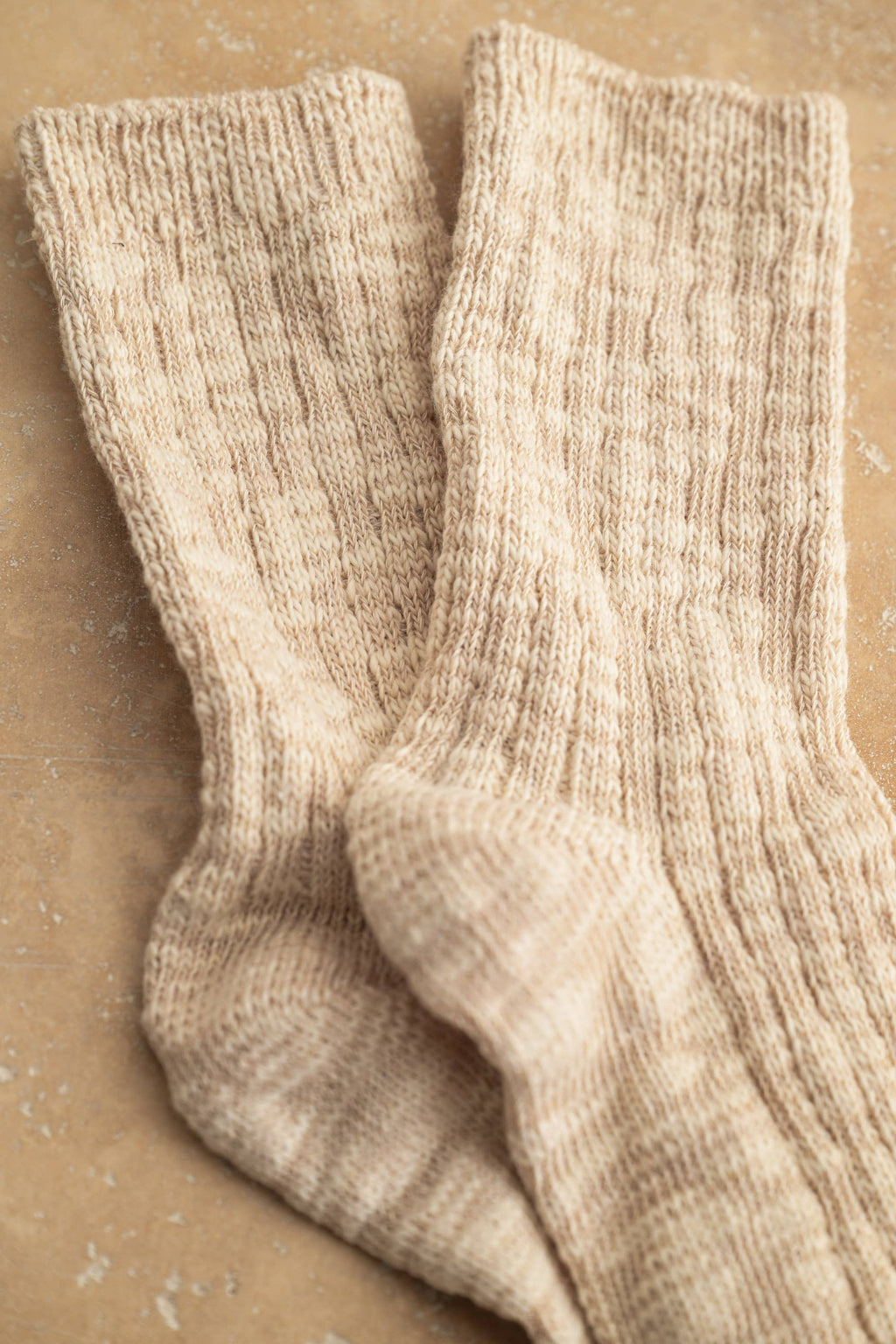 Oatmeal Crew Socks