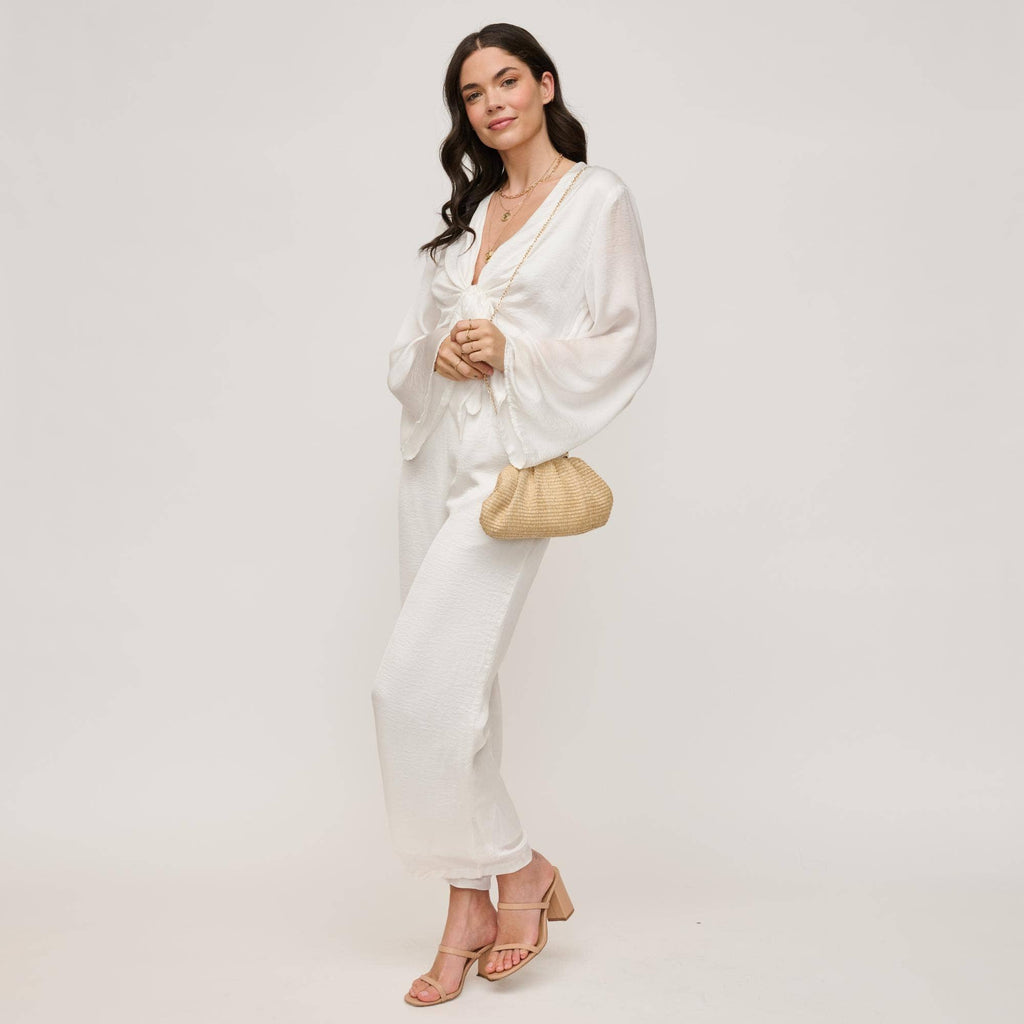 Triana Straw Frame Clutch