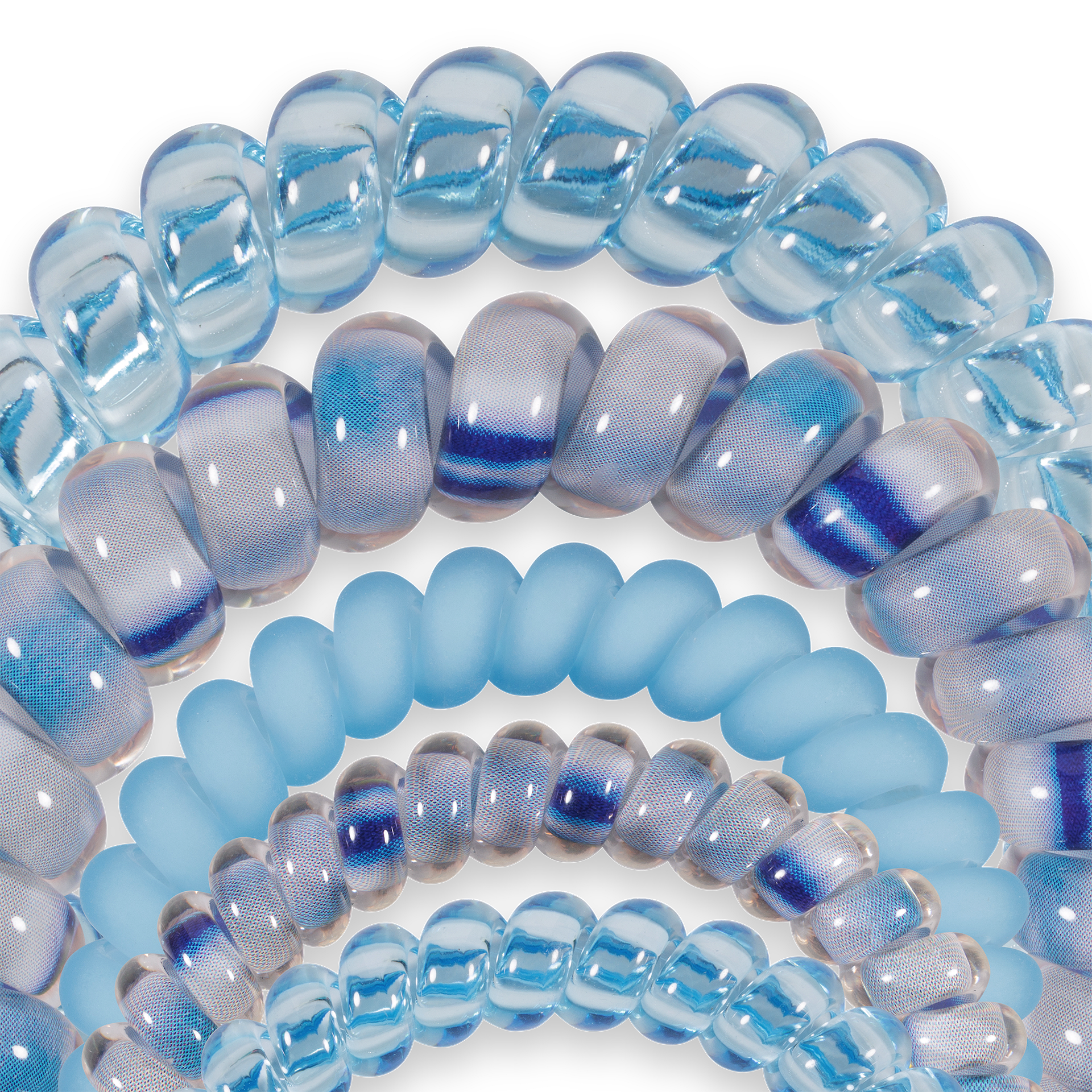 Spiral Hair Coils | Mix Pack | Blue Lagoon