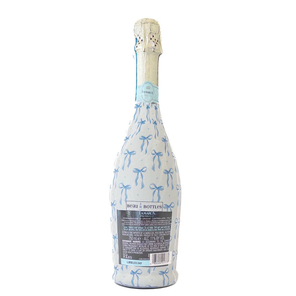 Beau Bottles Grandmillenial Blue Bows - Prosecco Collection