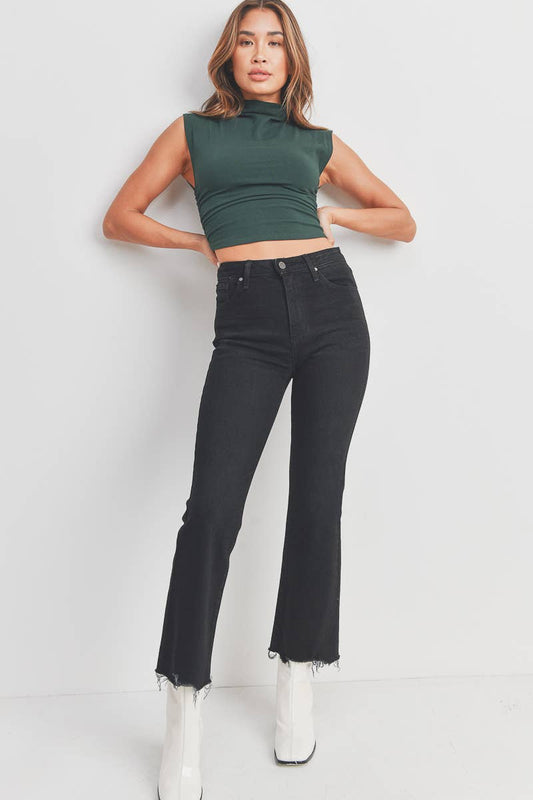 BP420J - WBLK - Vintage Cropped Flare