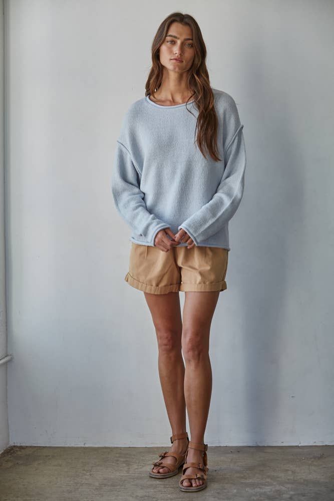 Ester knit Sweater Cotton Polyester Pullover
