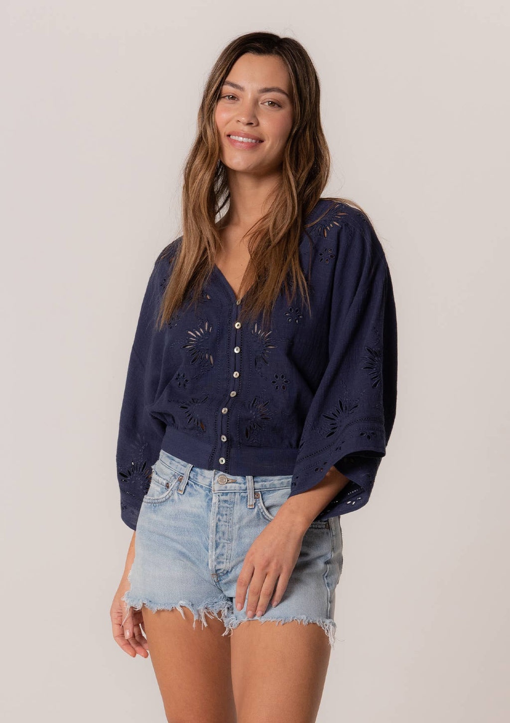Evan Eyelet Embroidered Blouse